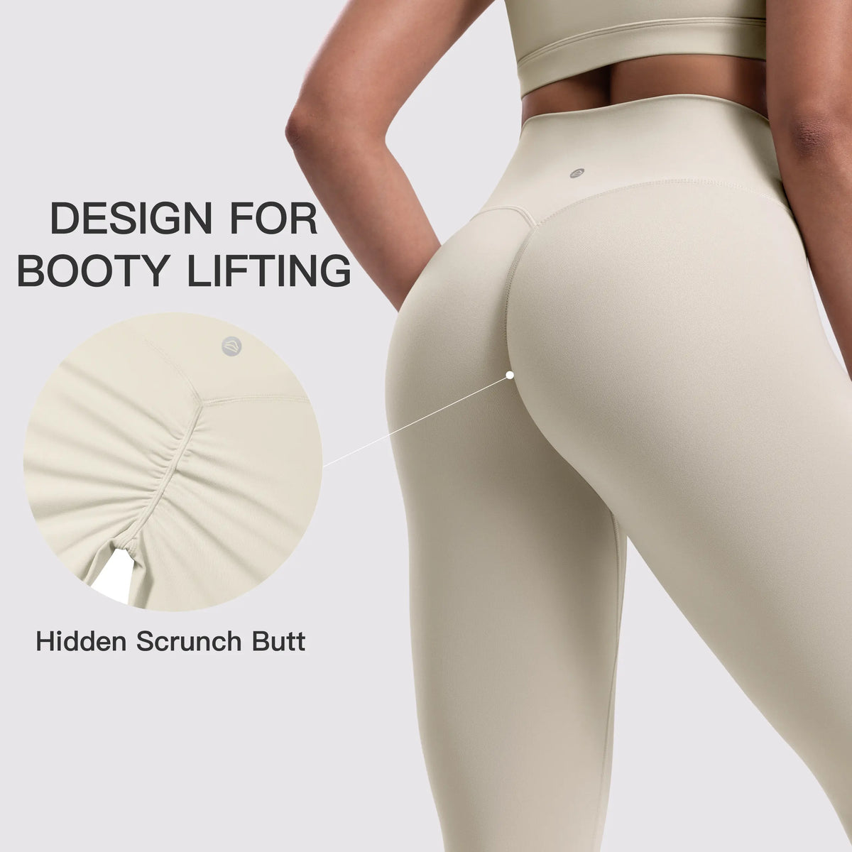 ENERBLOOM Women'S Workout Leggings Yoga Pants No Front Seam 25"/28" High Waisted Hidden Scrunch Butt Athletic Gym Tights